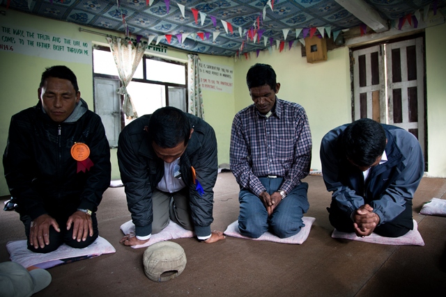 International Day of Prayer - A group of men in Nepal praying