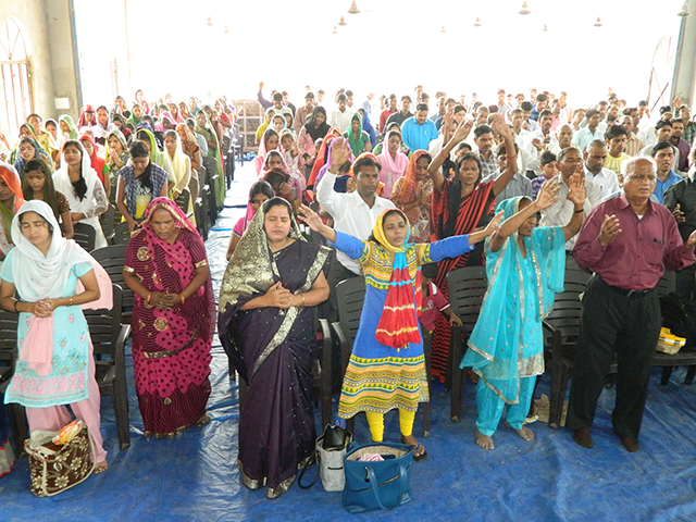 Worship service in India
