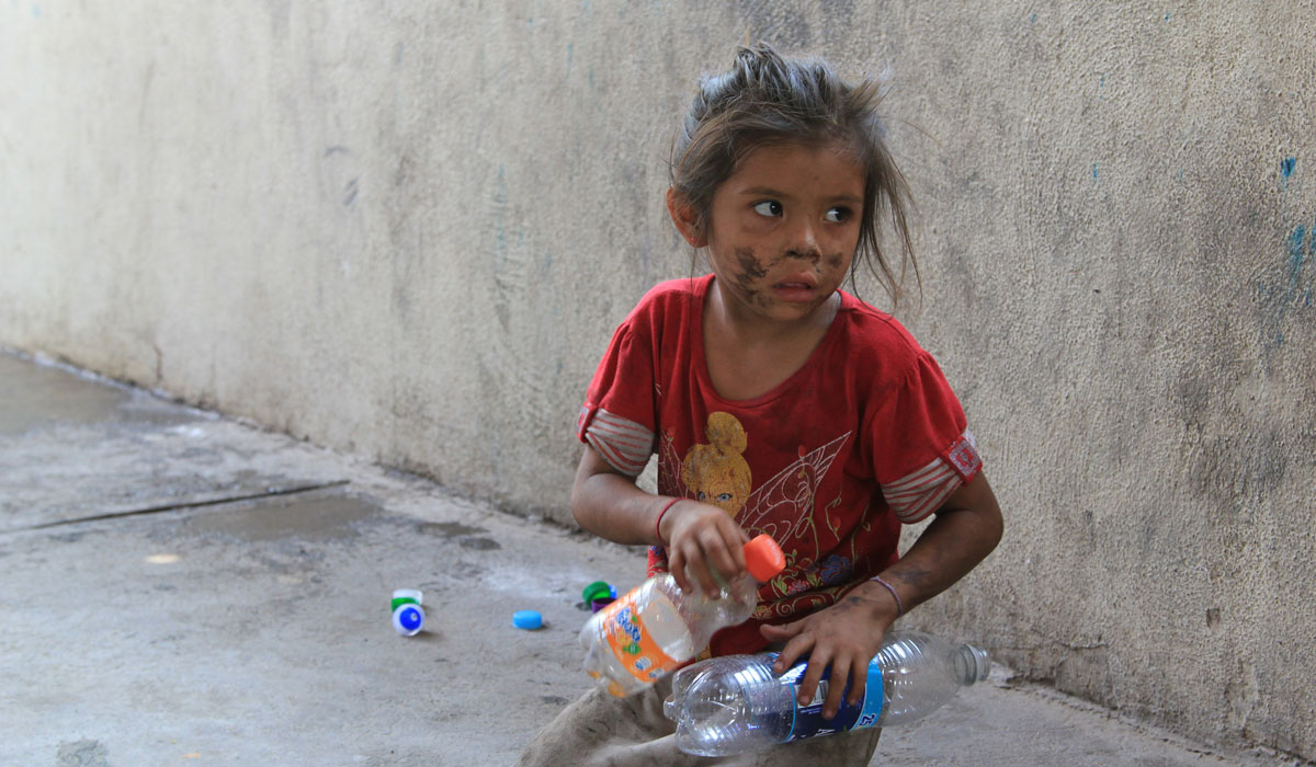 Starving girl in Venezuela