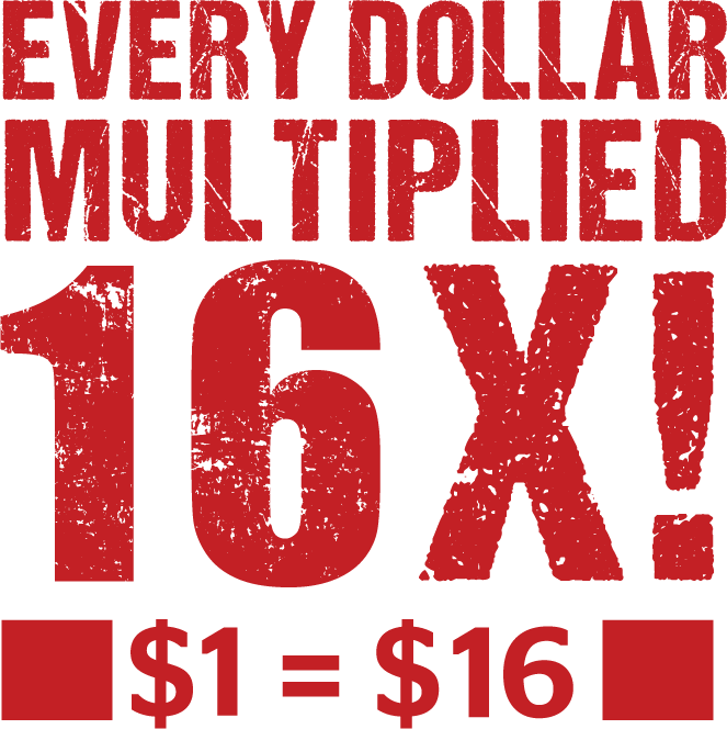 Every Dollar Multiplied twenty-one times!