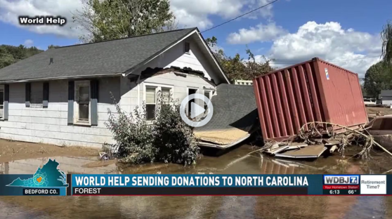 Preview thumbnail for the press article: WDBJ7 | World Help sets up donation drop-off site to help hurricane victims